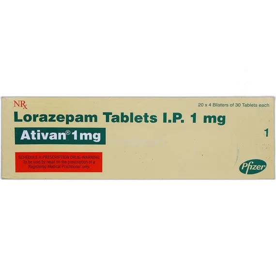 ativan 1mg tablet 30's